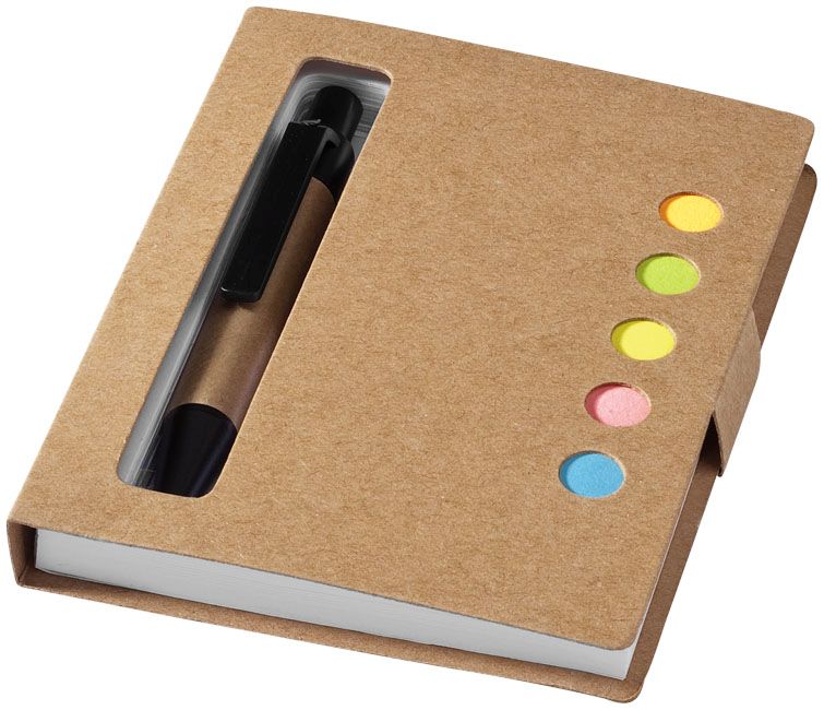 Reveal Coloured Sticky Notes Booklet With Pen UK Corporate Gifts