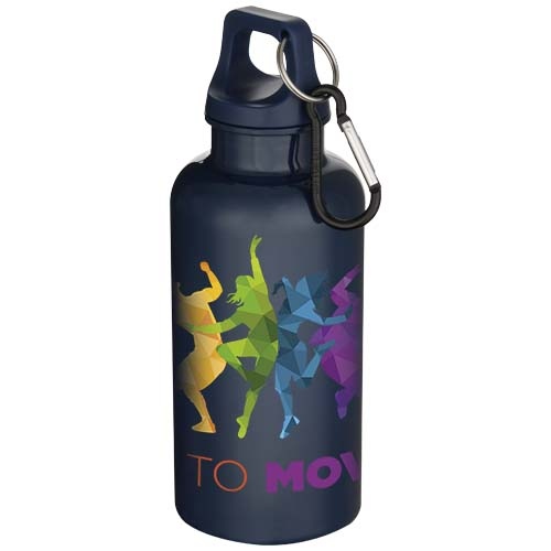Oregon 400 ml Solid Colour RCS Recycled Plastic Water Bottle with Carabiner