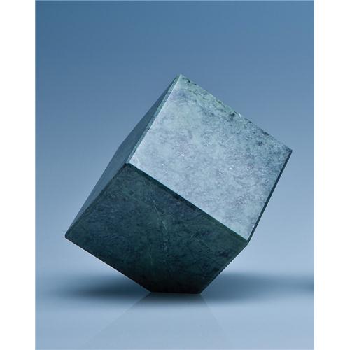 7cm Green Marble Bevel Edged Cube