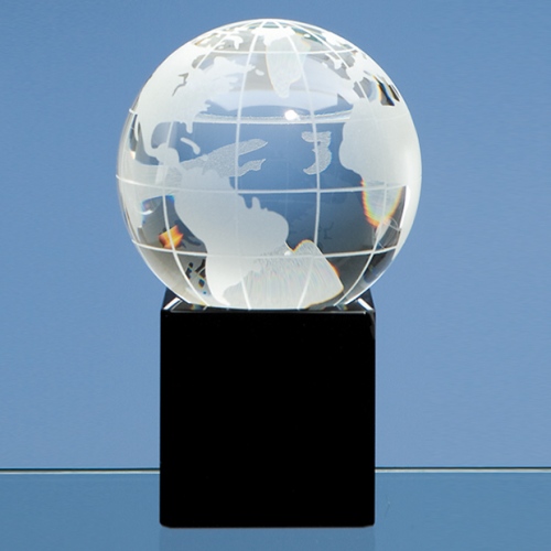 80 mm Optic Globe on Black Base