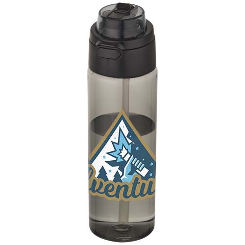 Theron 700 ml RCS Recycled Plastic Water Bottle with Dual Function Lid and Flip Straw