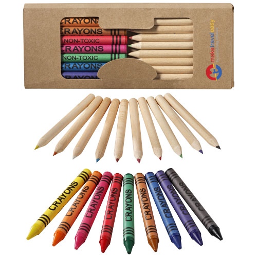 Lucky 19-piece Coloured Pencil and Crayon Set