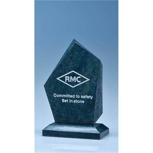 15cm Green Marble Facetted Ice Peak Award