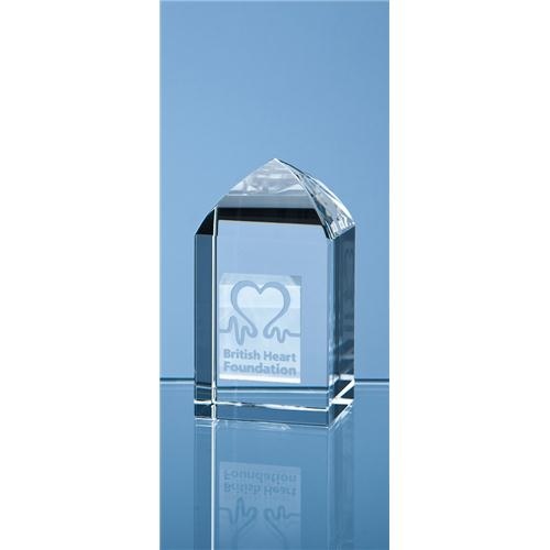 7.5cm Optical Crystal Mini Tower Rectangle