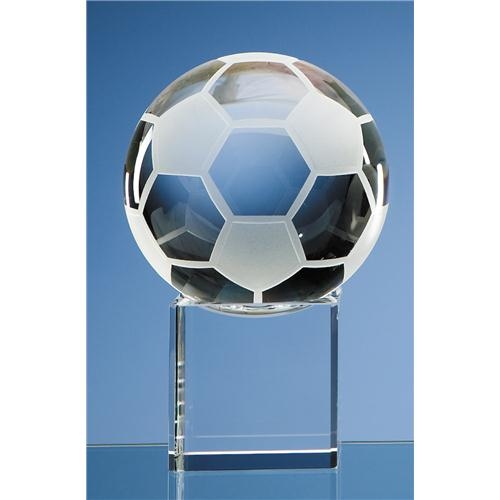 10cm Optic Football On Clear Base