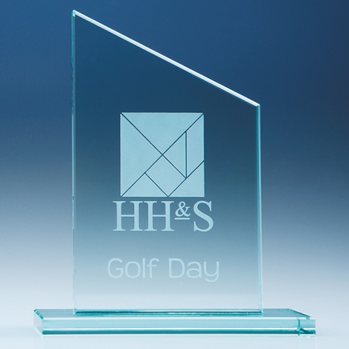 20.5cm Jade Glass Slope Award
