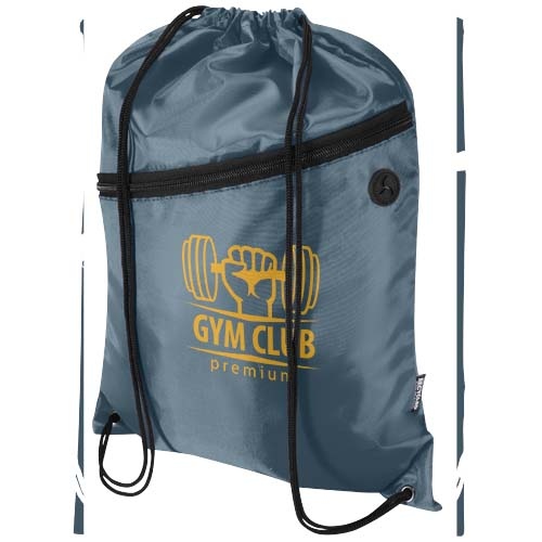 Oriole RPET Drawstring Bag with Zipped Front Pocket 5L