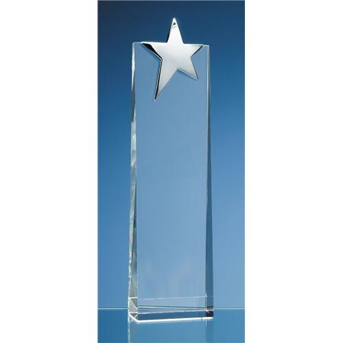 27.5cm Optic Rectangle With Silver Star
