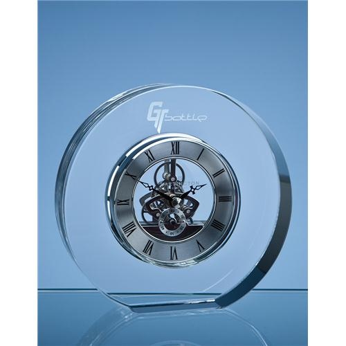 15cm Dartington Crystal Round Clock