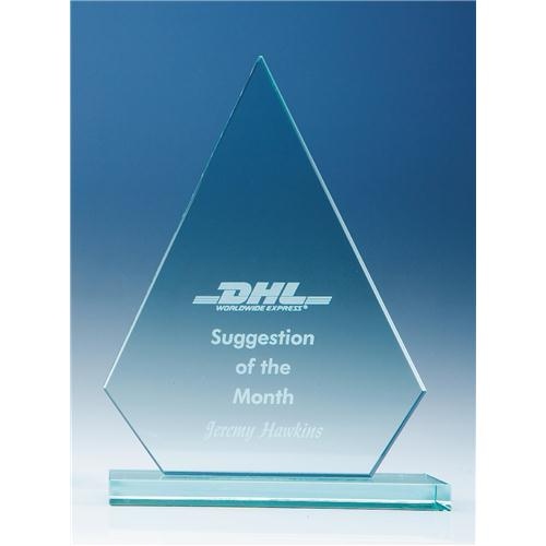 190mm Peak, 12 mm Jade Glass Award
