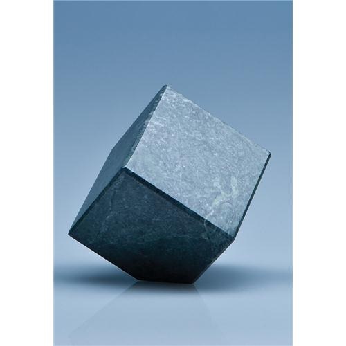 6cm Green Marble Bevel Edged Cube