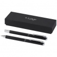 Lucetto Recycled Aluminium Ballpoint and Rollerball Pen Gift Set (Black Ink) 1