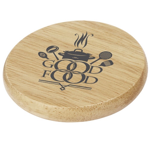 Scoll Wooden Coaster with Bottle Opener