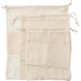 Natural Cotton Drawstring Mesh Bags 3