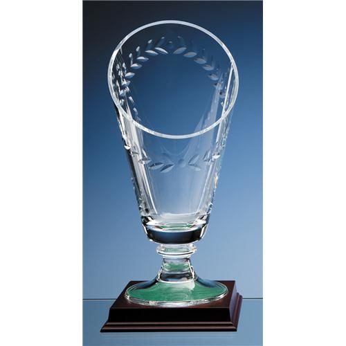 34cm Crystal Laurel Vase