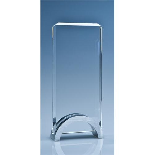 20cm Optical Crystal Rectangle mounted On An Aluminium Stand