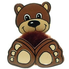Fun Brown Bear Logo Bug