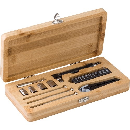 Tool Set in Bamboo Case (20pc)