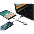 Tecta 6-in-1 Recycled Plastic/Bamboo Charging Cable with Keyring 7