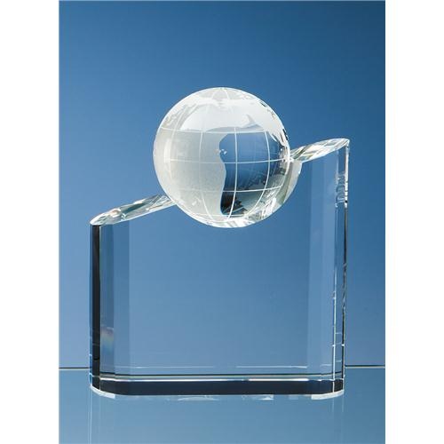 7" x 6" x 2" Optic Globe Award