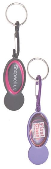 Shopper Trolley Coin Keyring