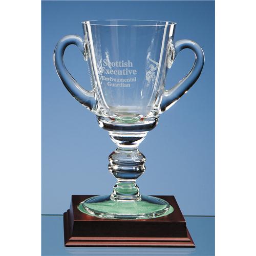 8" Lead Crystal Loving Cup