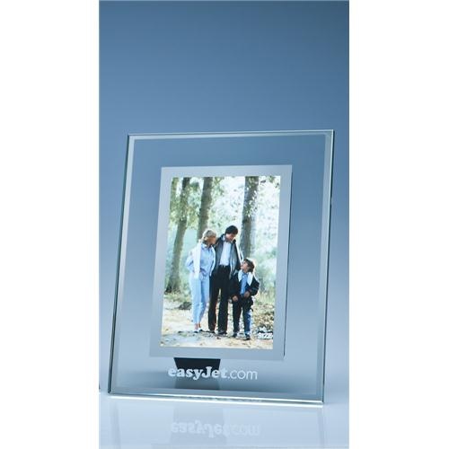 Clear Frame With Mirror Inlay For 4 x 6 Photo V