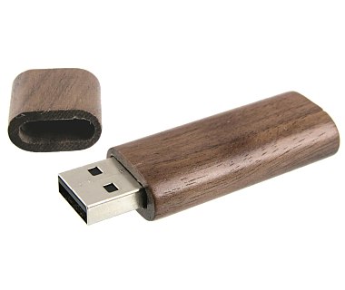 Dark Wood Recycled USB Flash Drive