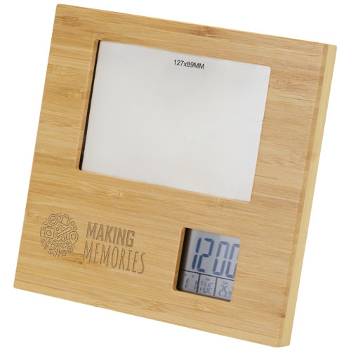Sasa Bamboo Photo Frame with Thermometer