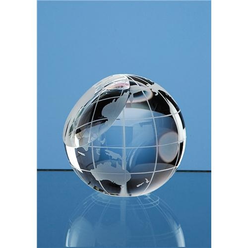 6cm Optical Crystal Globe Paperweight