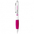 Nash Ballpoint Pen with White Barrel and Coloured Grip 12