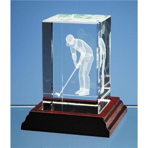 3D Putting Golfer In Optic Block