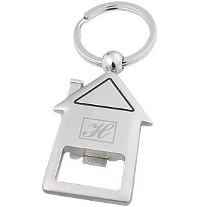 House Shaped Promotional Bottle Opener Keyring