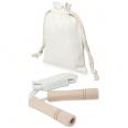 Denise Wooden Skipping Rope in Cotton Pouch 1