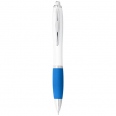 Nash Ballpoint Pen White Barrel and Coloured Grip 1