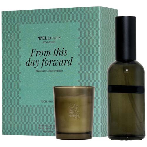 Wellmark 100 ml Room Spray and 100 ml Tender Affection Candle Gift Set