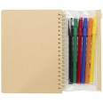 Squiggle B6 Hard Cover Notebook and Markers Set 4