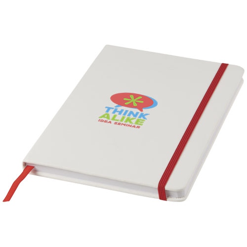 Spectrum A5 White Notebook with Coloured Strap