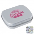 Flat Hinged Tin with Fruit Heart Sweets 10