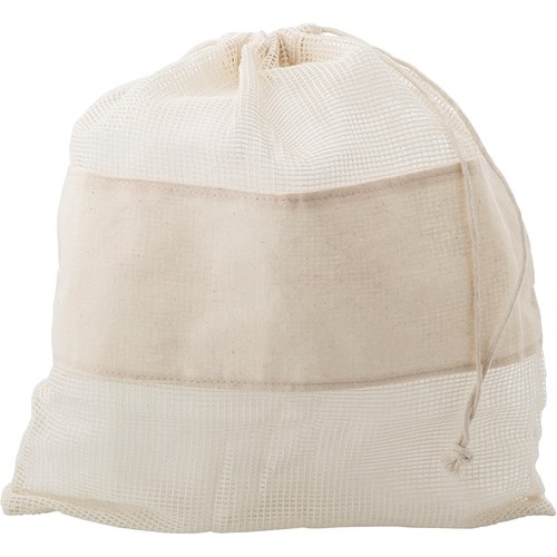 Natural Cotton Drawstring Mesh Bags