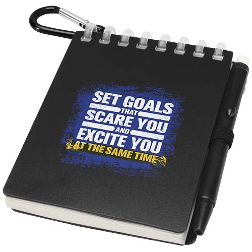 Lig Mini Recycled Outdoor Soft Cover Notebook and Ballpoint Pen Set (Black Ink)