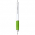 Nash Ballpoint Pen with White Barrel and Coloured Grip 1