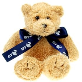 18 cm Scruffy Beanie Bear with Bow