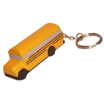 Orange Bus Keyring Stress Toy