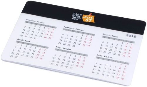 Chart Mouse Pad With Calendar
