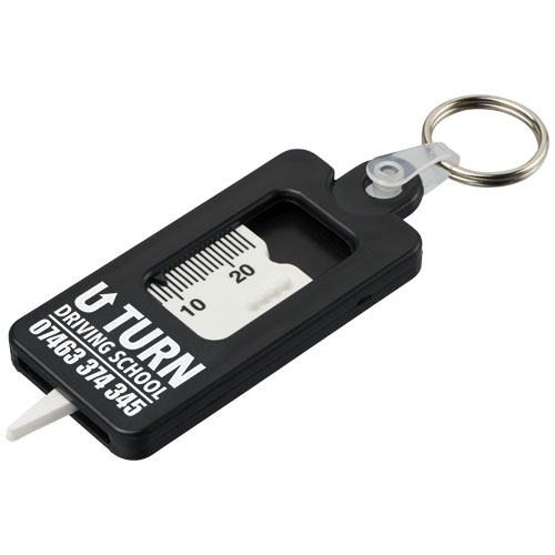 Kym Recycled Tyre Tread Check Keychain