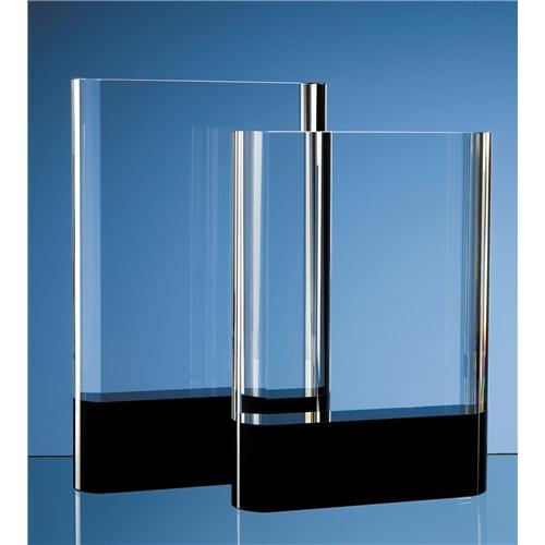 20.5cm Optical Crystal Rectangle With Onyx Black Base