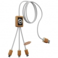 SCX.design C39 3-in-1 Rpet Light-up Logo Charging Cable with Squared Bamboo Casing 3