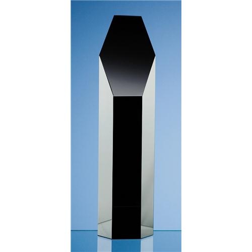 25.5cm Onyx Black Optic Hexagon Award