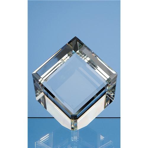 8cm Optic Bevel Edged Cube